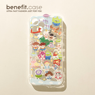 benefit卡通可爱玩具乐园17pro16适用于苹果15手机壳13iphone14promax新款 xsmax透明xr硅胶8plus防 12套11个性