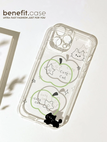 «Green Apple», apple, совместимый iPhone 15, iPhone15 Pro, силиконовый чехол для телефона, iphone, 16promax, защита при падении