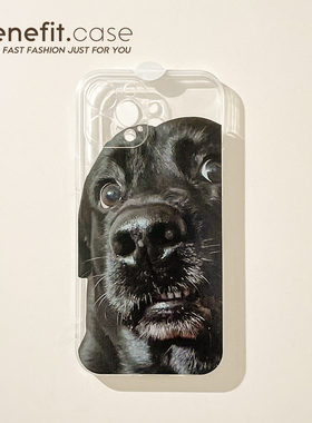 benefit趣味搞怪黑色傻狗17适用于iphone16promax苹果15PRO手机壳13新款14套12个性11透明xsmax硅胶xr防摔8p