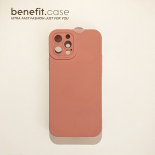 Benefit日韩简约砂粉纯色17pro16适用苹果13promax手机壳简约iphone12min硅胶xs男女14promax潮xr新8p7液态p