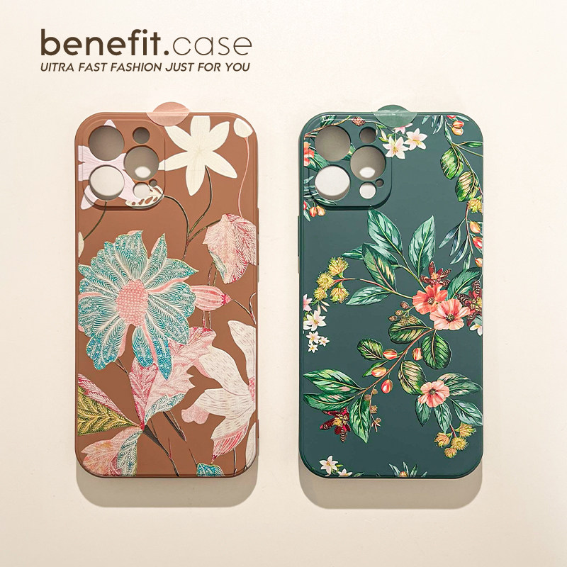benefit国潮复古风花朵17pro16适用于iphone15