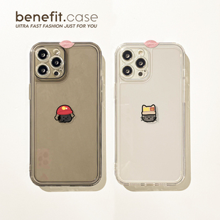 benefit情侣简约可爱猫狗17pro16适用于iphone15promax苹果15PRO手机壳13新款 11透明xsmax硅胶xr防 14套12个性