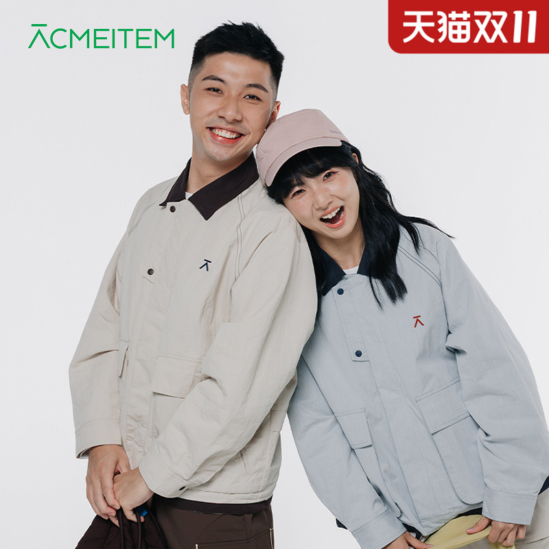 ACMEITEM爱棵米 户外撞色翻领夹克外套运动休闲扩版设计上衣男女