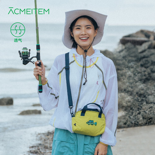 ACMEITEM爱棵米 户外轻量透气连帽外套撞色宽松休闲皮肤衣男女