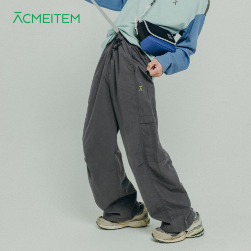 ACMEITEM爱棵米 户外亲子休闲长裤棉感宽松可调节脚口裤子男女