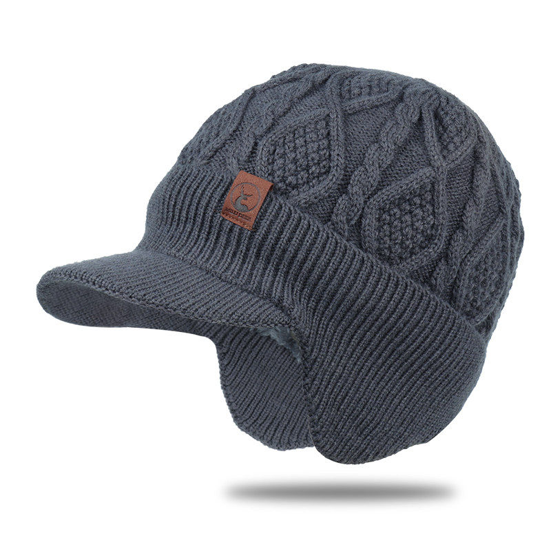 男士秋冬毛线帽加绒保暖针织帽户外鸭舌帽防寒骑车中老年护耳帽子,服饰配件/皮带/帽子/围巾,帽子,淘宝优惠券,粉丝福利购,淘宝优惠卷