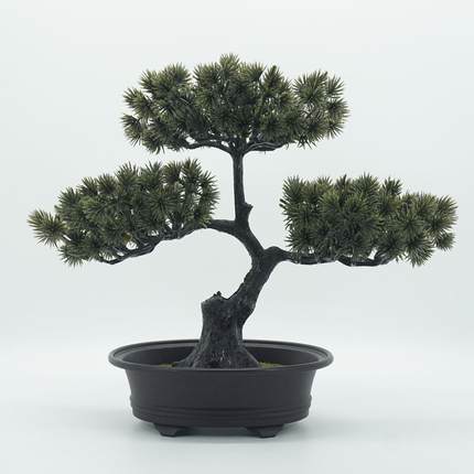 仿真植物盆栽室内装饰假花松树客厅绿植塑料小摆件迎客松盆景桌面