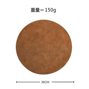 防滑防水威士忌杯子垫茶杯垫托 杯垫轻奢高级感皮革复古水杯垫中式