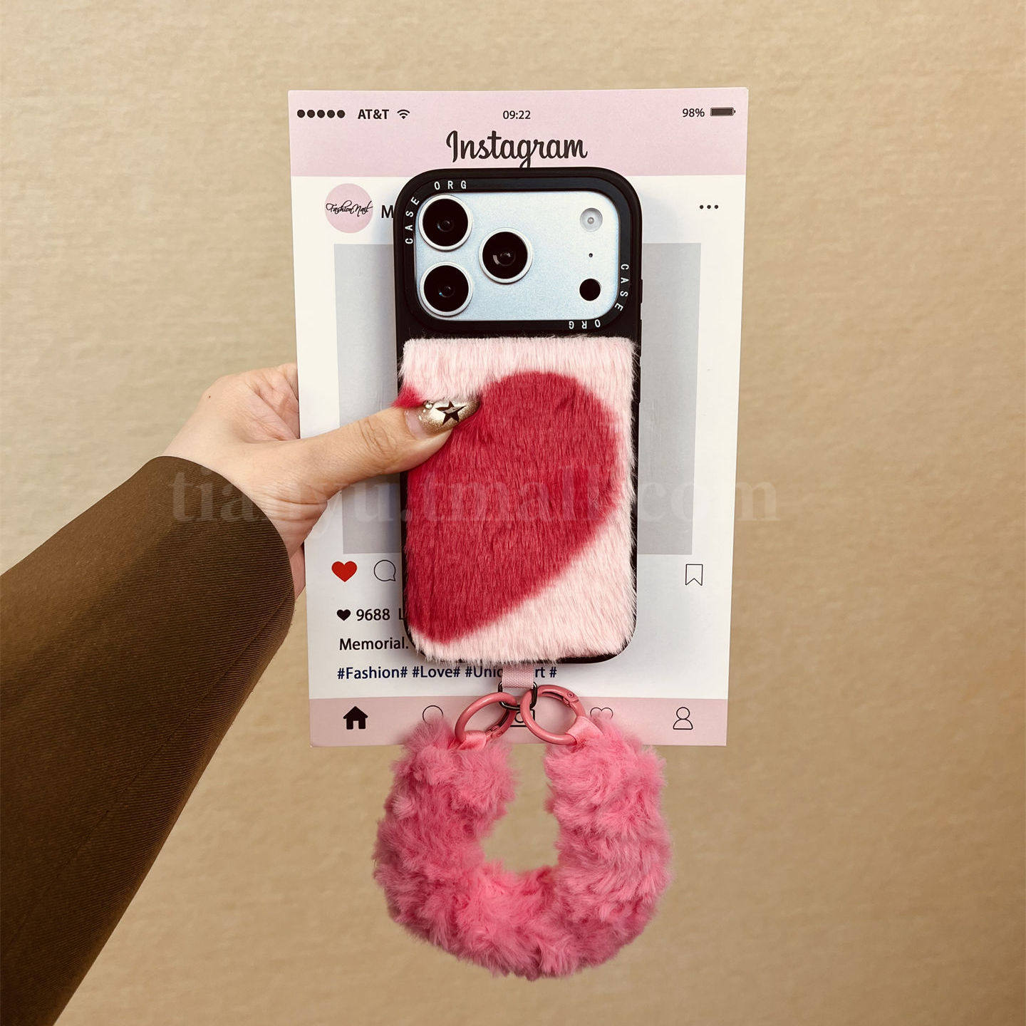 恬妤 冬天韩系毛绒粉色爱心适用于苹果17pro手机壳iphone15promax高级感17毛绒挂绳15手拎16pro防摔14pro甜美,3C数码配件,手机保护套/壳,淘宝优惠券,粉丝福利购,淘宝优惠卷