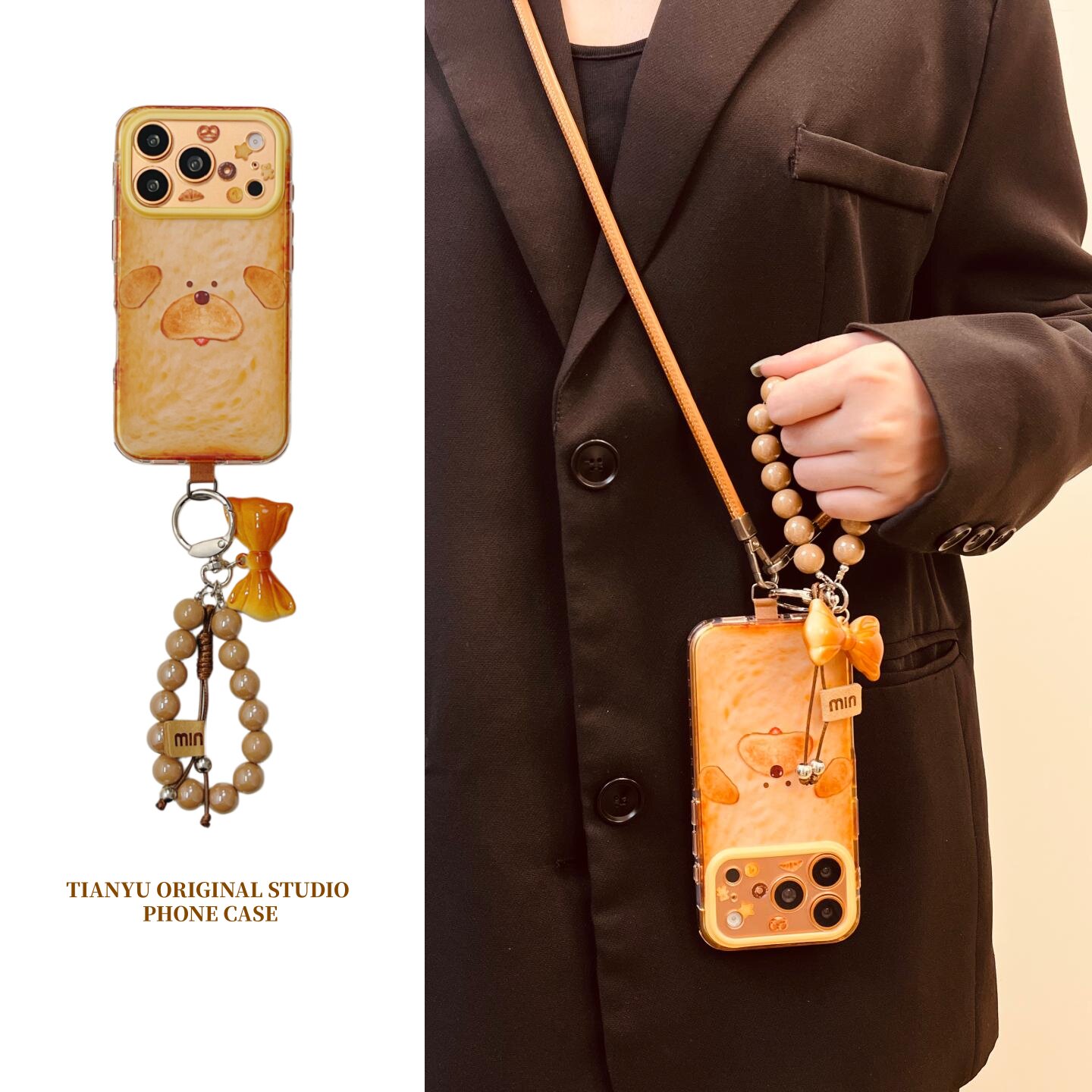 iphone系列可爱吐司小狗手机壳图片