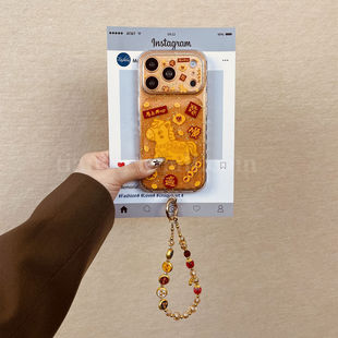 恬妤 宝手链m60 2026马年金色闪粉小马适用于华为Mate80pro手机壳pura70pro新年mate70寓意好物p80ultra五币元