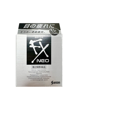 日本参天FX NEO眼药水滴眼液银装缓解视疲劳眼睛去红血丝人工泪液