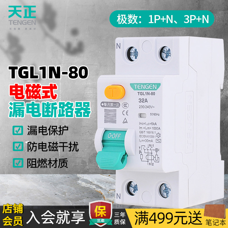 TENGEN/天正电气电磁式漏电开关