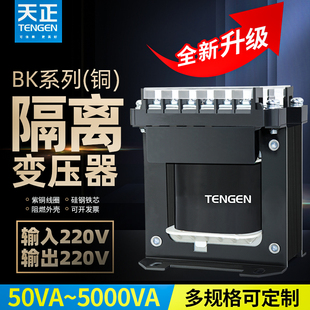 天正 BK单相隔离变压器220变220V电器设备电工维修防触电隔离电源