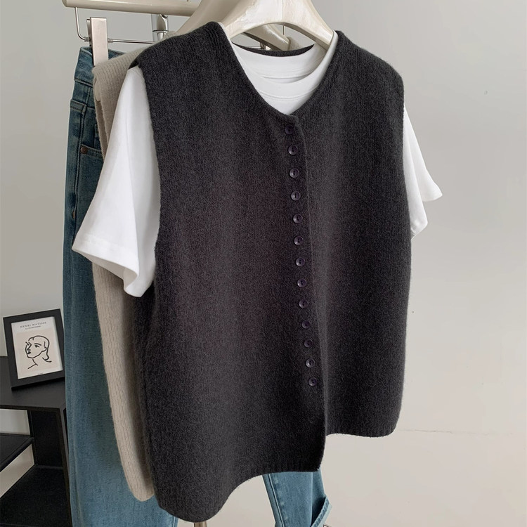胖妹妹大码200斤韩系时尚圆领叠穿针织马甲开衫女秋冬季毛衣背心,女装/女士精品,毛针织衫,淘宝优惠券,粉丝福利购,淘宝优惠卷