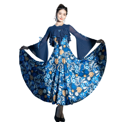 摩登舞裙女新款国标舞华尔兹