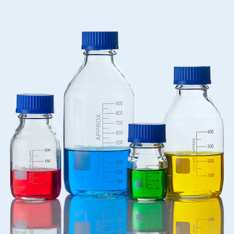 透明蓝盖试剂瓶试剂瓶