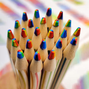 彩虹笔多色芯渐变色彩色铅笔7彩创意混色魔幻彩铅笔网红热卖款七色铅笔儿童写字笔爆款热搜彩虹铅笔蜡笔多色