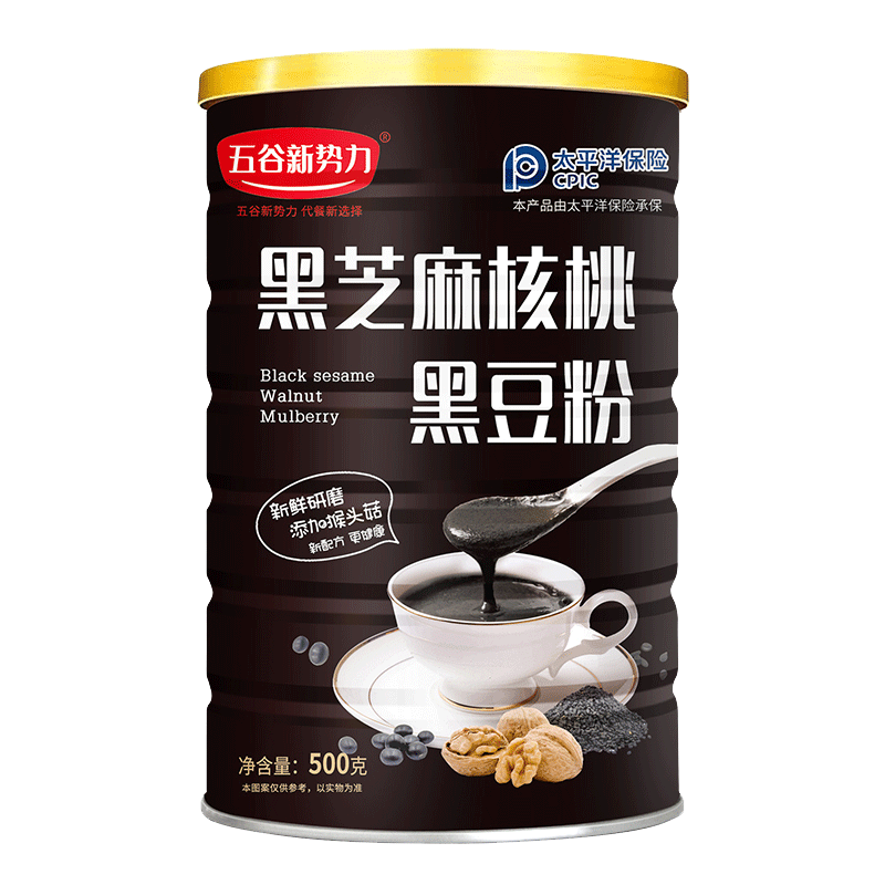 五谷新势力黑芝麻核桃黑豆粉早餐