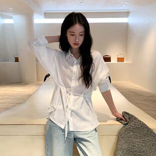 衬衫 春季 天丝韩版 9035MOXI十三行上衣翻领新款 女装