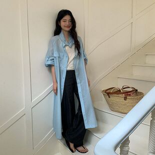 OXI风外套新款 衬衫 十三行3M春季 慵懒长款 6609韩系女装