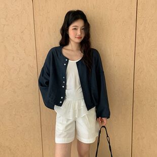 十三行圆领新款 女装 宽松上衣韩版 防晒衬衫 52019MOXI 春季