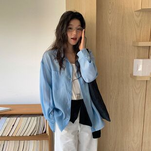 52007MOXI新款 休闲十三行防晒衬衫 天丝女装 春季