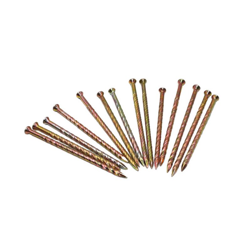 厂家供应三桥牌螺纹麻花钉地板搓丝钉子镀锌龙骨钉30mm-100mm