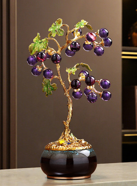 发财树聚宝盆摆件轻奢高端大气