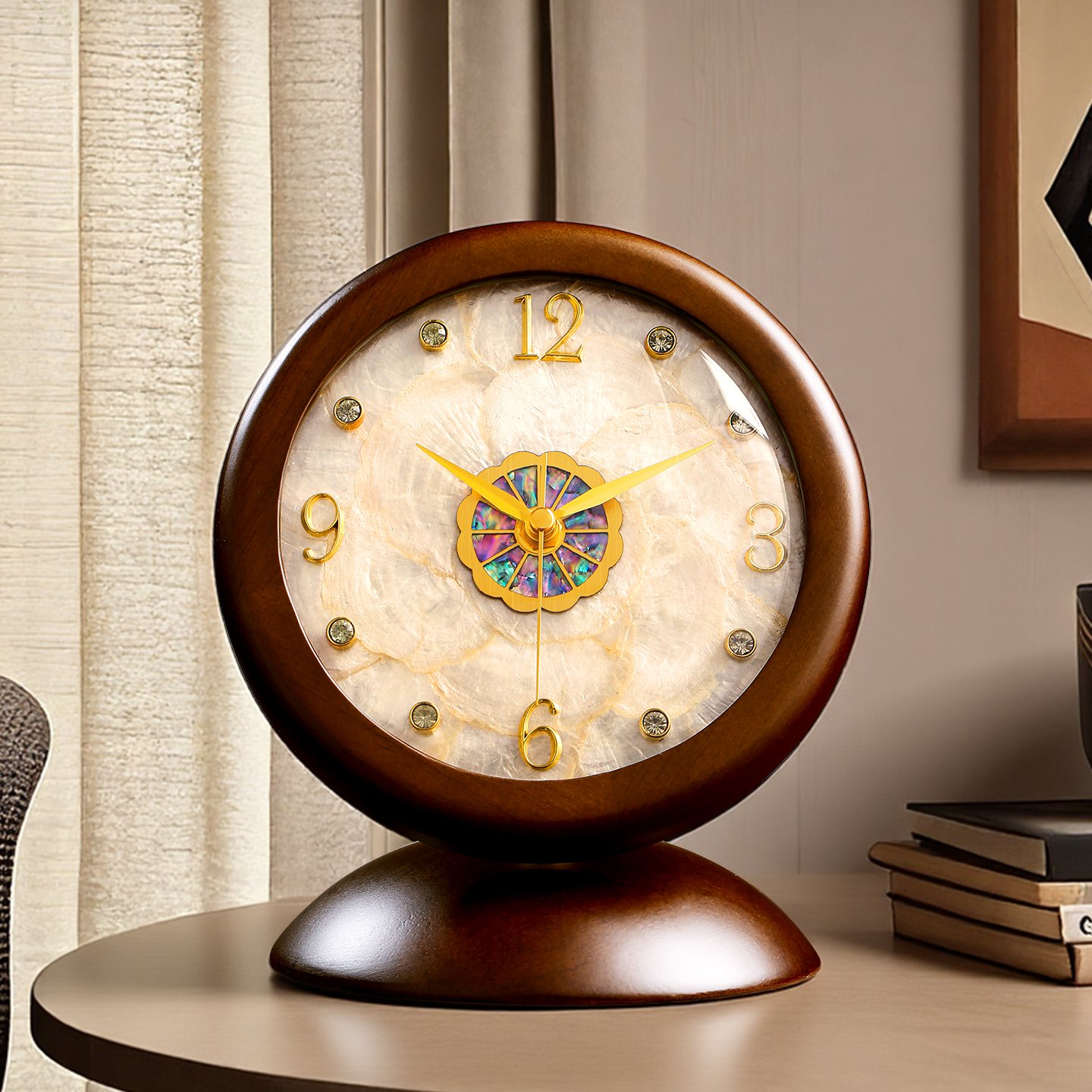 【欧式艺术】高颜值实木静音座钟