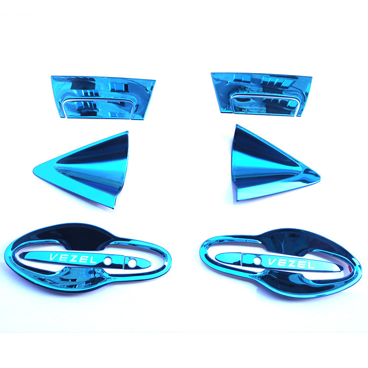 适用15-21款本田XRV拉手贴缤智不锈钢汽车门把手后门碗改装装饰贴