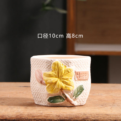 秒吸水粗陶多肉花盆家用特价清仓