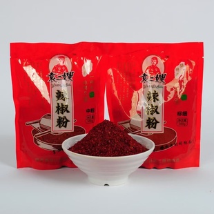 袁二嫂秦椒辣椒面香辣石碾现磨细中粗陕西油泼辣子辣椒油粉500g