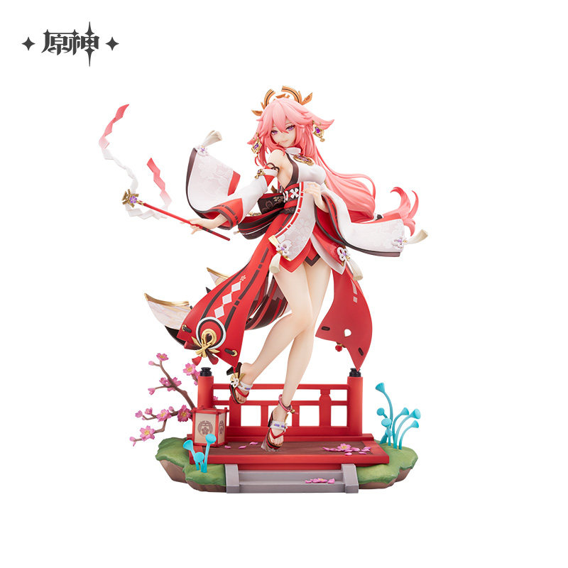thumbnail for [Genshin Impact Official Final Payment] Yae Miko Ukiyo Smile Baizi Ver.1 7 Figure Deposit Special Auction
