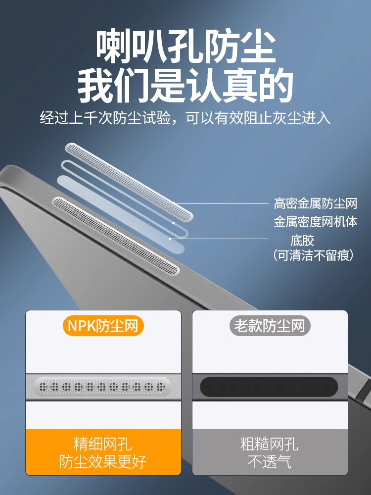 适用小米平板5/5Pro防尘网ipad防尘贴苹果ipad华为pro联想荣耀扬声器防尘听筒扬声器防尘塞喇叭充电口喇叭孔