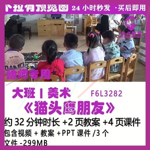 幼儿园美术优质课教案大班公开课获奖PPT课件优秀《猫头鹰朋友》