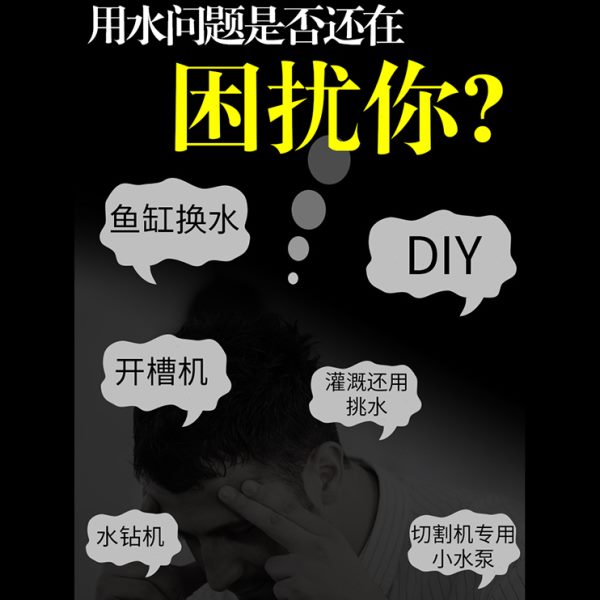微型水泵开槽机切割机水钻开孔迷你抽水自吸潜水泵直流12V小水泵