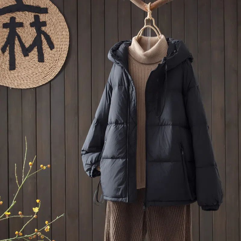 品牌冬季棉服韩版宽松大码连帽2025新款棉袄时尚小个子棉衣薄款春