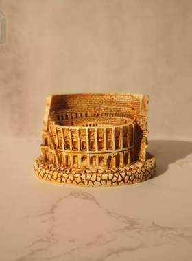 欧洲古建筑模型摆件成品意大利世界斗兽场比萨斜塔儿童房装饰