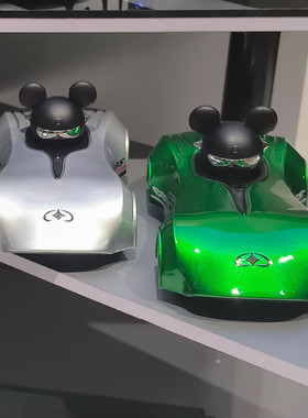 星际熊摆件盲盒车模潮玩桌面跑车