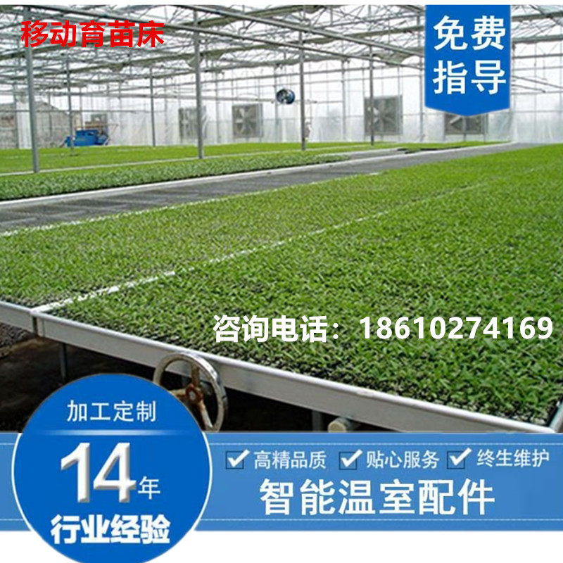智能温室无土栽培移动苗床科研温室育苗床热镀锌定p做可移动育苗