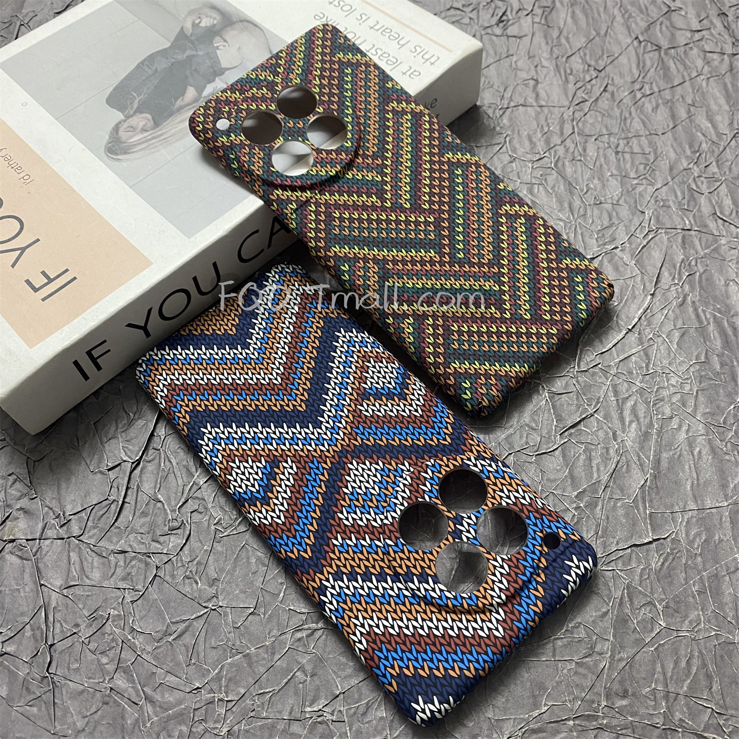 Fqo 适用于OnePlus一加12手机壳浮雕夜光凯夫拉纹理图案1+12蓝白条纹碳纤维纹理超薄高级感手机套PC硬壳极简,3C数码配件,手机保护套/壳,淘宝优惠券,粉丝福利购,淘宝优惠卷