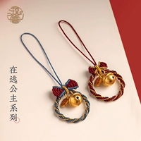 Колокольчик для принцессы, мобильный телефон, подвеска ручной работы, плетеная ручка, милый USB-флеш-накопитель, короткий аксессуар, кольцо, ремешок для друга, подарок на день рождения