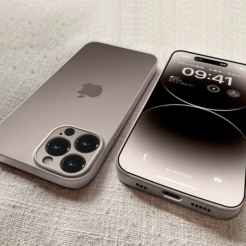 适用苹果15手机壳新款超薄磨砂iphone16pro全包镜头14promax防摔保护套13Plus透明硅胶12高级感女款pm男软壳