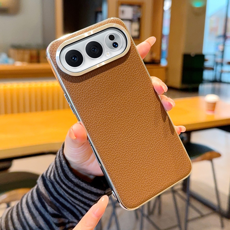 适用荣耀500手机壳荔枝纹电镀高级皮套新款500Pro保护套奢华简约个性时尚奢华简约超薄全包防摔手机套