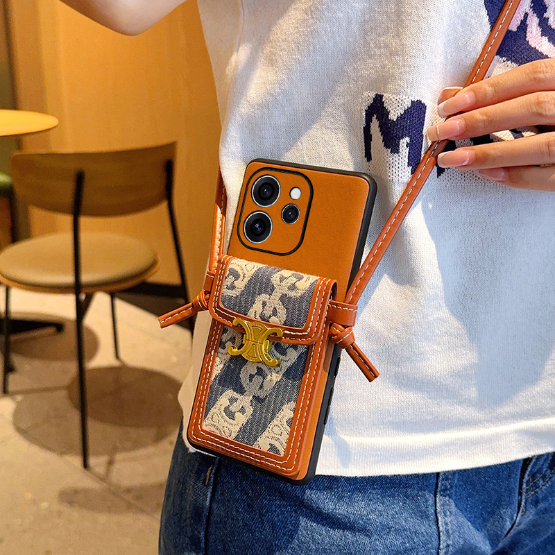 适用opporeno15手机壳斜挎潮牌蓝色卡包高级皮套oppo reno15pro保护套奢华简约个性时尚超薄全包防摔手机套