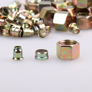 货车刹车气管亚太尼龙管接头配件三件套铁帽头铆头三配套5mm 12mm