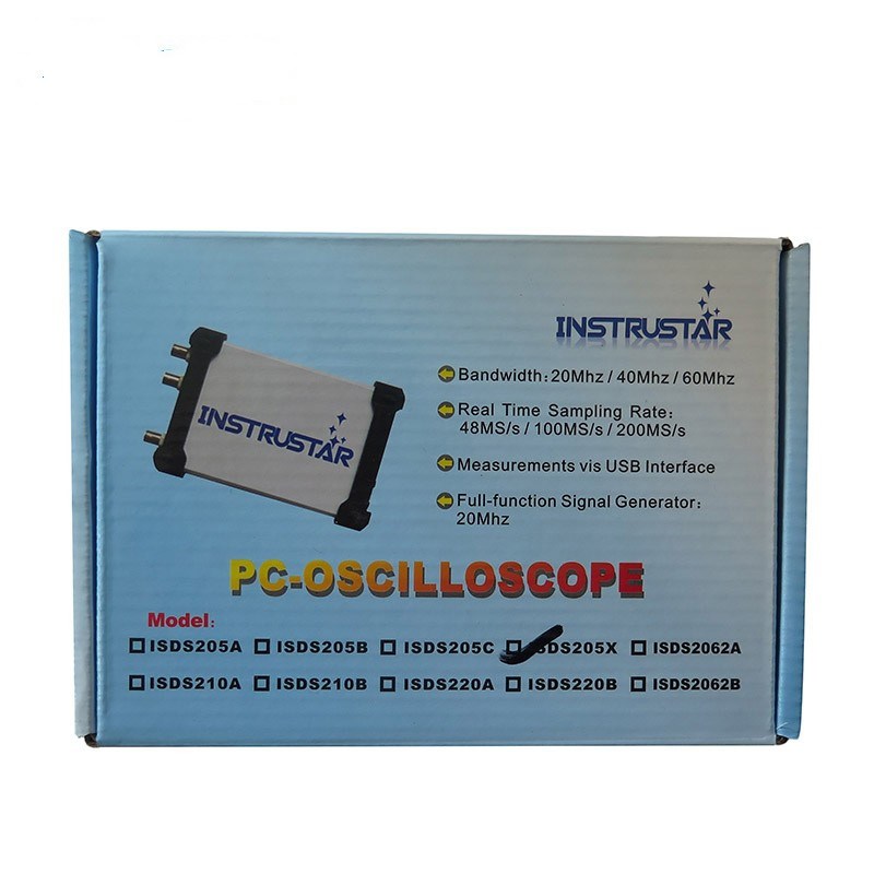 ISDS205X虚拟USB示波器带宽20DM信号源发生逻辑分析仪记录仪器仪