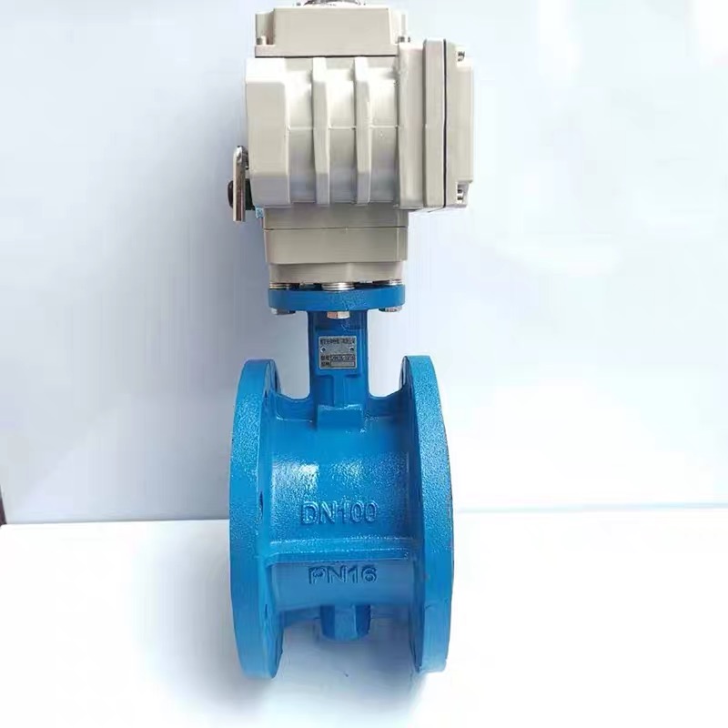 D941X-16Q电动法兰蝶阀 电动切断阀法兰调E节蝶阀dn50 65 80 1002