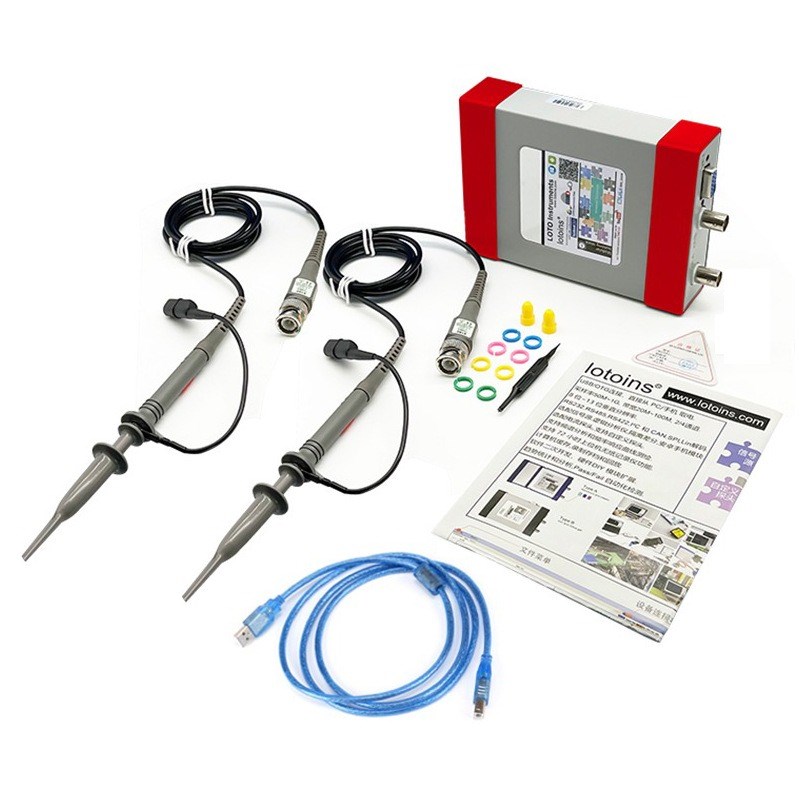 LOTO乐拓OSC2002 r便携式数字USB虚拟示波器50M手持小型手机示波